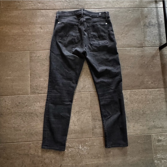 7 For All Mankind Men's Charcoal Slim Jeans - Picture 5 of 5